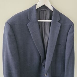 Lauren Ralph Lauren 48R Old Money Contemporary Preppy Windowpane Wool Blazer